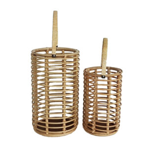 SetOf  Round Candle Holder Kubu Natural