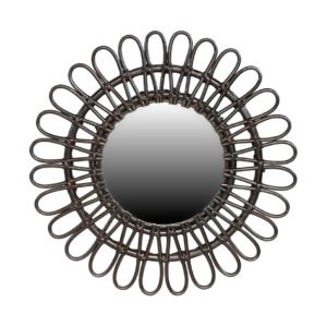 Sun Flower Rattan Mirror
