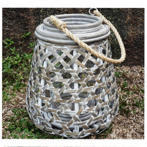 Cylinder Candle Holder White Wash Color