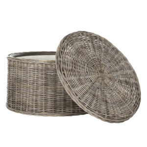 Round Storage Table Kubu Grey