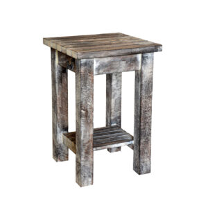 Telephone-Bedside Table Rustic  White Wash