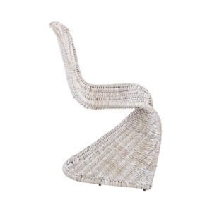 S Chair Kubu Natural Kubu White Wash Pipe Iron Frame