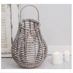 Bottle Candle Holder White Wash Color