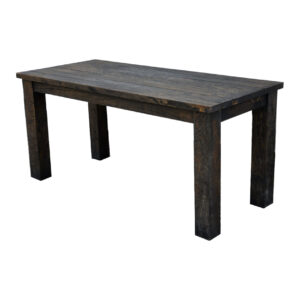 Slim Dining Table Rustic Black Wash
