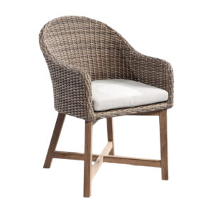 Venesia Chair Syntetic Rattan Wooden Legs