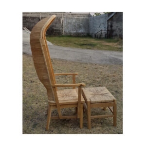 Malawi Chair Canofy With Stool Teak Wood