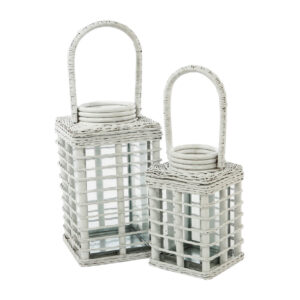 Set Of  Candle Holder Fitrit Rattan