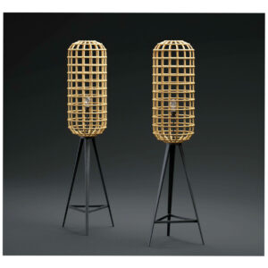 Luna Stand Rattan Lamp