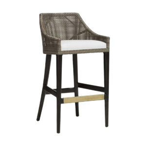 Torino Barstool Syntetic Rattan Wooden Legs