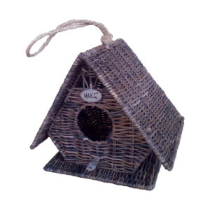 Brown Bird House Slimit Rattan