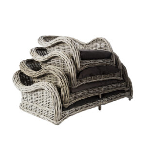 Set Of  Roma Dog Bed Kubu Grey