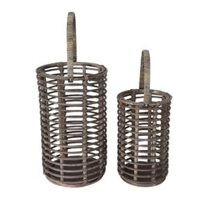 SetOf  Round Candle Holder Kubu Grey