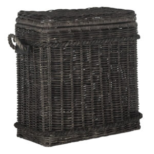 Trunk Kubu Black Pipe Iron Frame with Wood & Rope Handle