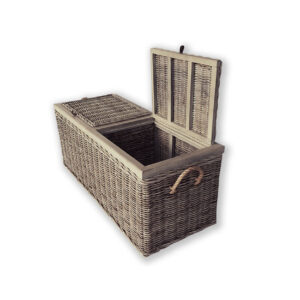 Bench Trunk Kubu Grey Two Lid Rope Handle