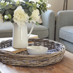 Round Tray Kubu Grey