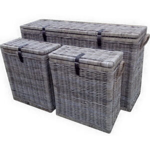 Set Of 3 Cobblers Trunk Kubu Grey