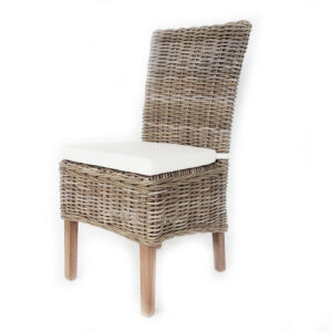 Norma Dining Chair Kubu Grey Wooden Frame