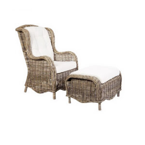 Prince Chair & Foot Stool Kubu Grey