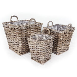 Set Of 3 Double Weaving Basket