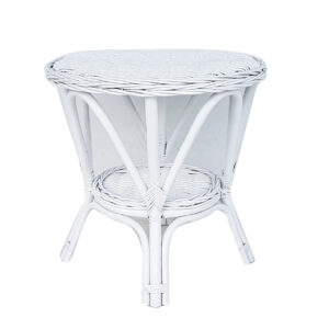 Rattan Small Table White