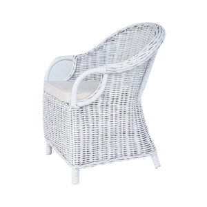 Rattan Chair White Finished